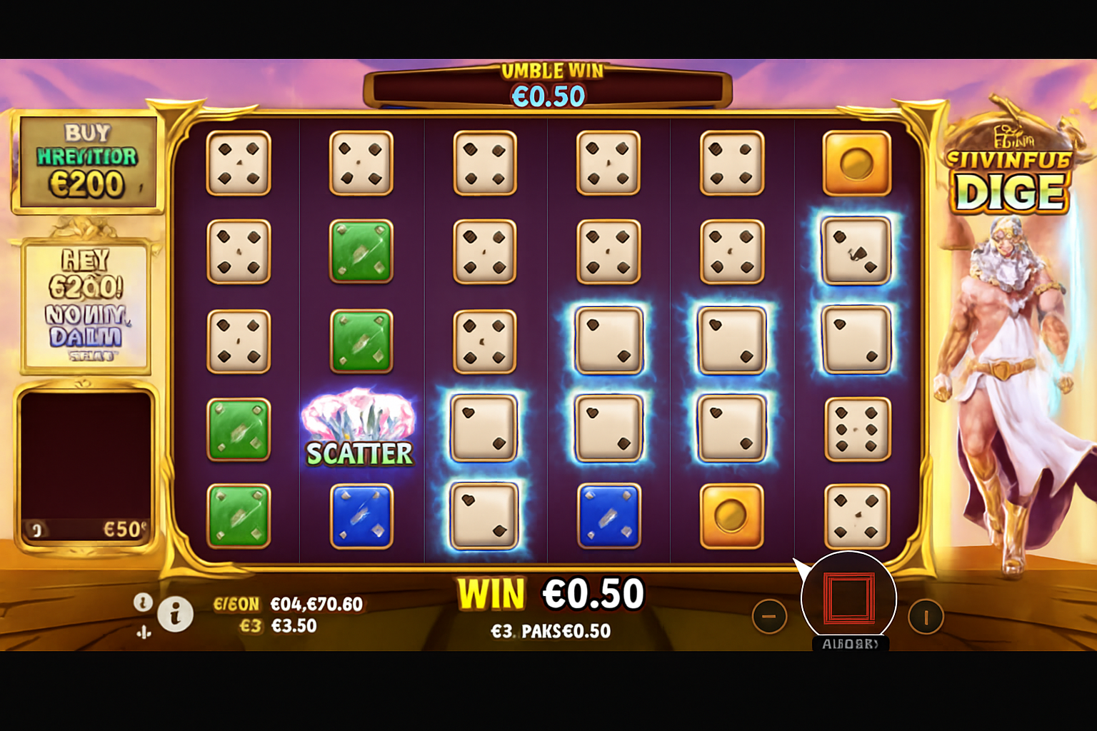 Gates of Olympus Dice gameplay