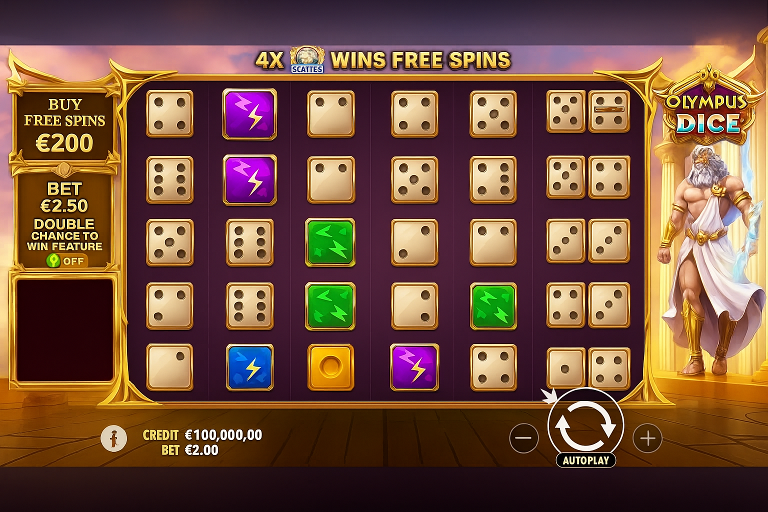 Gates of Olympus Dice preview